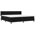 vidaXL Lit boxspring avec matelas avec matelas Noir 200 x 200 cm