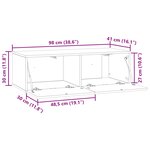 vidaXL Meuble TV mural 98 x 41 x 30 cm Sonoma gris Bois d'ingénierie