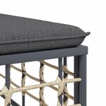 vidaXL Salon de jardin 7 Pièces avec coussins anthracite résine tressée