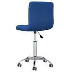 vidaXL Chaise pivotante de salle à manger Bleu Tissu