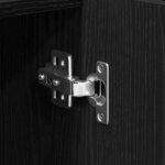 vidaXL Buffet Chêne noir 90 x 34 x 80 cm Bois d'ingénierie