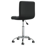 vidaXL Chaise de bureau pivotante Noir Similicuir