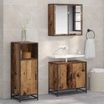 vidaXL Cabinet de salle de bain Bois ancien 35 x 37.5 x 100 cm