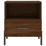 vidaXL Tables de chevet 2 Pièces chêne marron 40x35x47 5 cm