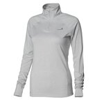 WANABEE Sous-vetement de randonnée 1/2 Zip Ld Fit WarZip - Femme - Gris