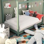Vidaxl jeu de couette pour enfants 3 pièces blanc 120x150 cm/40x60 cm
