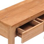 Vidaxl table console 110x35x75 cm bois de teck solide