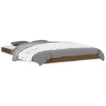 vidaXL Cadre de lit Marron miel 120x190cm Bois pin massif Petit Double