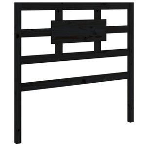 vidaXL Tête de lit Noir 80 5x4x100 cm Bois massif de pin