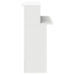 vidaXL Bureau de réception Blanc 100x50x103 5 cm Bois d'ingénierie