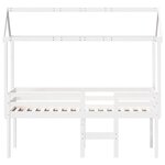 vidaXL Lit haut sans matelas blanc 75x190 cm bois de pin massif