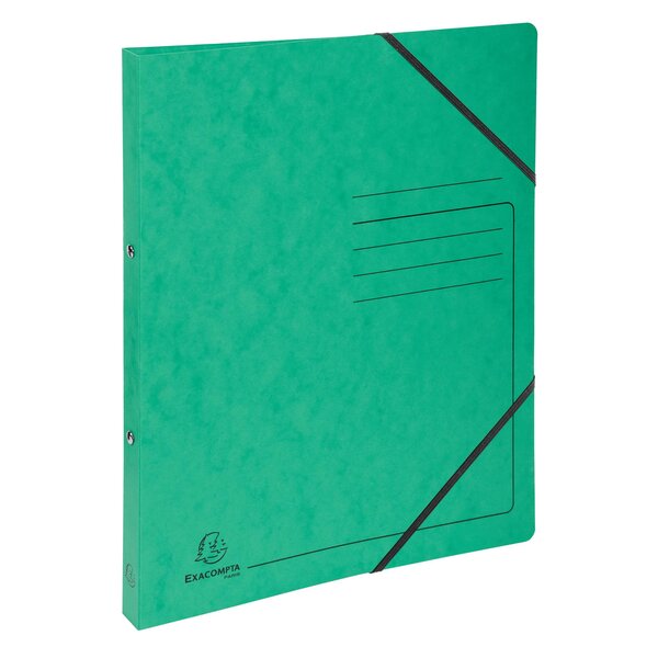 Classeur 2 Anneaux 15mm Carte Lustrée Imprimée - A4 - Vert - X 10 - Exacompta