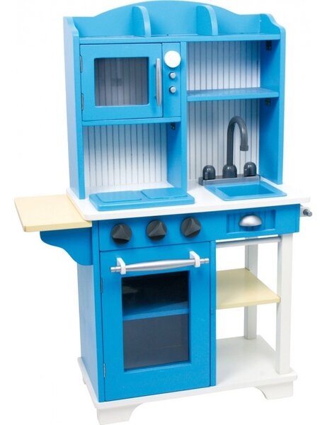 Cuisine pour enfant en bois bleue "ZANE" 30 x 74 x 103 cm
