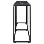 vidaXL Table console Marbre noir 160x35x75 5 cm Verre trempé