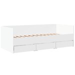 vidaXL Lit de jour avec tiroirs sans matelas blanc 90x200 cm