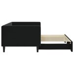 vidaXL Lit de jour avec lit gigogne noir 90x190 cm velours