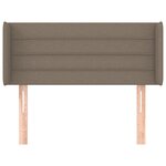 vidaXL Tête de lit avec oreilles Taupe 93x16x78/88 cm Tissu