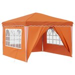 vidaXL Tente de fête pop-up 288 x 288 x 245 cm Orange Tissu Oxford