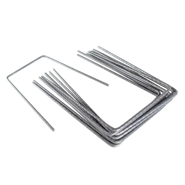 Nature Broches de bâche de sol 10 Pièces 12x20 cm métal