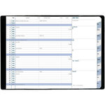 Agenda plain + répert. Couv plast grainée noir 10 x 15 cm quovadis