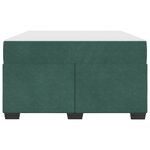 vidaXL Cadre de lit avec matelas Vert foncé 120 x 190 cm Velours