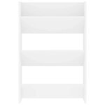 vidaXL Armoire à chaussures murale Blanc 60x18x90 cm Aggloméré