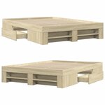 vidaXL Cadre de lit sans matelas chêne sonoma 140x200 cm