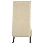 vidaXL Canapé à dossier haut Crème 109x56x121 cm Tissu