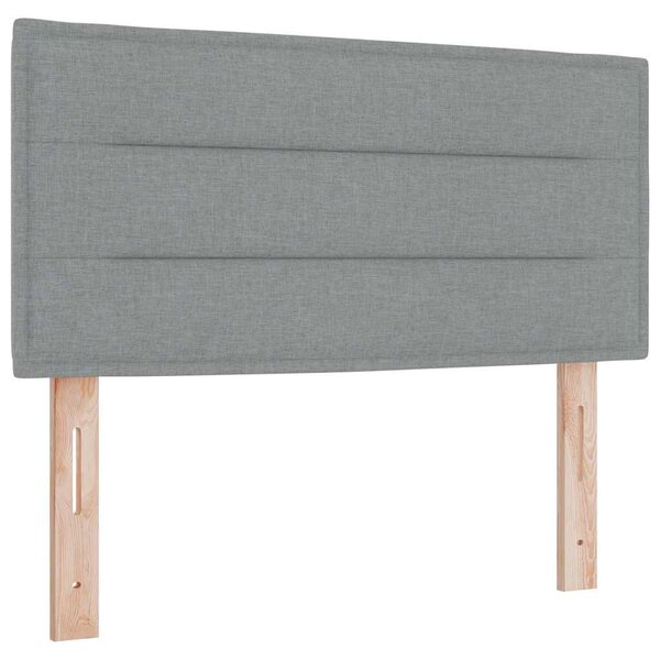 vidaXL Tête de lit LED avec des lumières à LED Gris clair 90 cm tissu