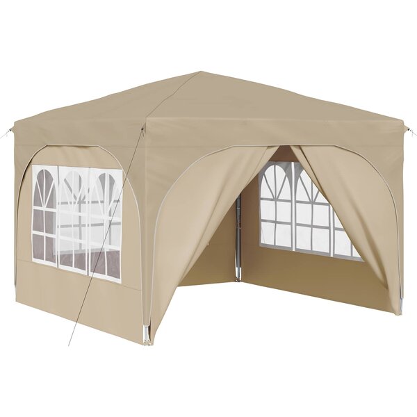 vidaXL Tente de fête pop-up 290 x 290 x 245 cm Crème