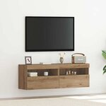 vidaXL Meuble TV mural Montage mural chêne artisanal 60 x 30 x 40 cm