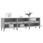 vidaXL Meuble TV gris béton 150x30x44 5 cm bois d'ingénierie
