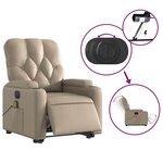 vidaXL Fauteuil inclinable de massage électrique cappuccino similicuir