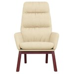 vidaXL Chaise de relaxation Crème Tissu