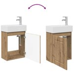 vidaXL Meuble de salle de bain avec robinet Chêne artisanal