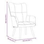 vidaXL Chaise de relaxation Gris foncé Velours