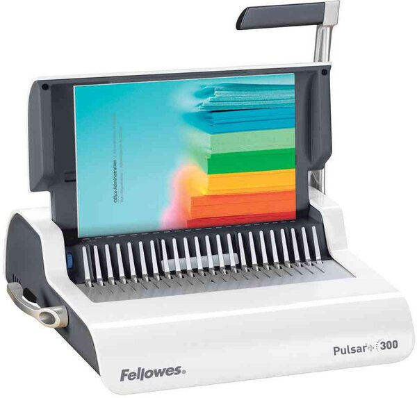 Perforelieuse Anneaux plastique Pulsar +300 Blanc/argent FELLOWES