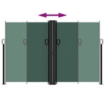 vidaXL Auvent latéral rétractable vert foncé 160x600 cm