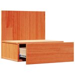 vidaXL Table de chevet avec tiroir Marron cire 42 x 32 5 x 40 cm
