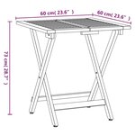vidaXL Ensemble de bistro pliable 3 Pièces bois d'acacia solide