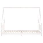 vidaXL Cadre de lit pour enfants blanc 90x200 cm bois de pin massif