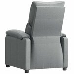 vidaXL Fauteuil inclinable Gris clair Tissu