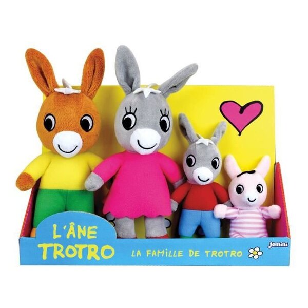 Coffret peluche Trotro et Famille 15 cm Trotro maman papa et petite sœur