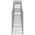 vidaXL Paniers à gabions arqués 2 Pièces 400x30x60/80 cm Fer galvanisé