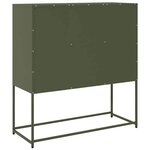 vidaXL Buffet vert olive 100 5x39x107 cm acier laminé à froid