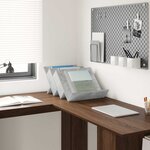 vidaXL Étagère à magazines avec étagère Gris Béton 53 x 40 x 28 5 cm