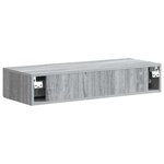 vidaXL Table d'appoint murale Sonoma gris 87 5 x 34 5 x 17 cm