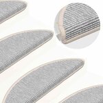 vidaXL Tapis d'escalier autocollants 15 Pièces 56x17x3 cm Argenté