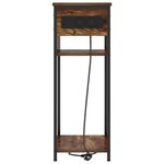 vidaXL Cabinet de chevet Chêne fumé 28.1 x 40.9 x 75 cm
