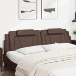 vidaXL Coussin de tête de lit Viana marron 200 cm similicuir